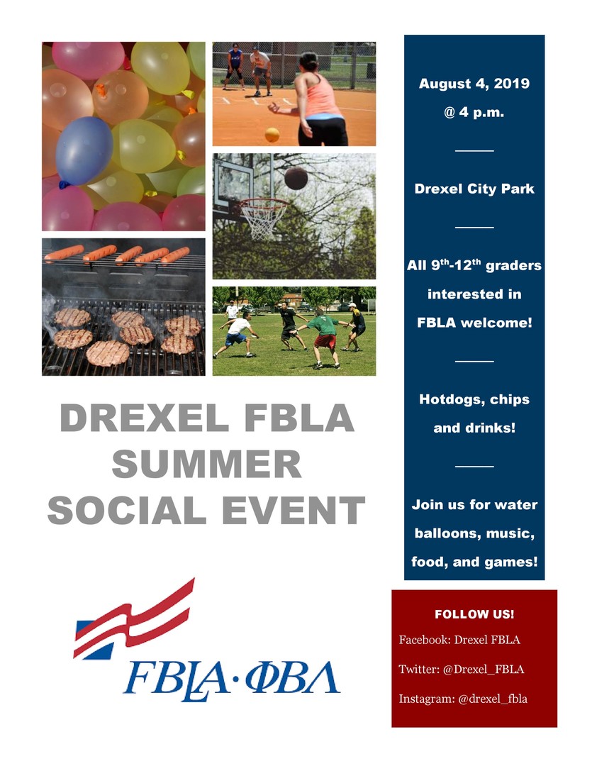 Drexel RIV School District FBLA Summer Events